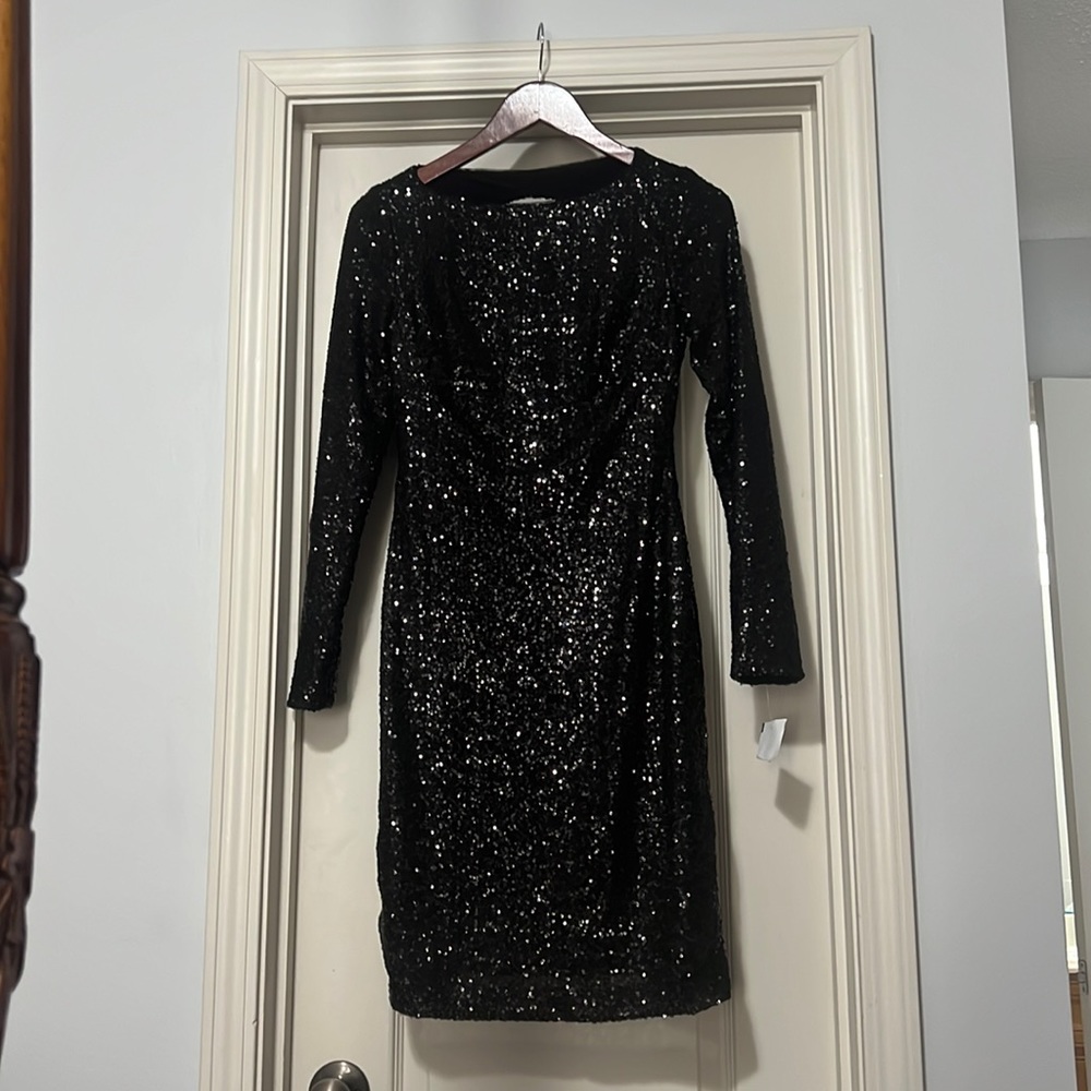 Ralph Lauren Black Sequin Dress